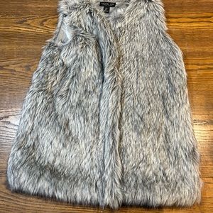 Womens grey fur vest